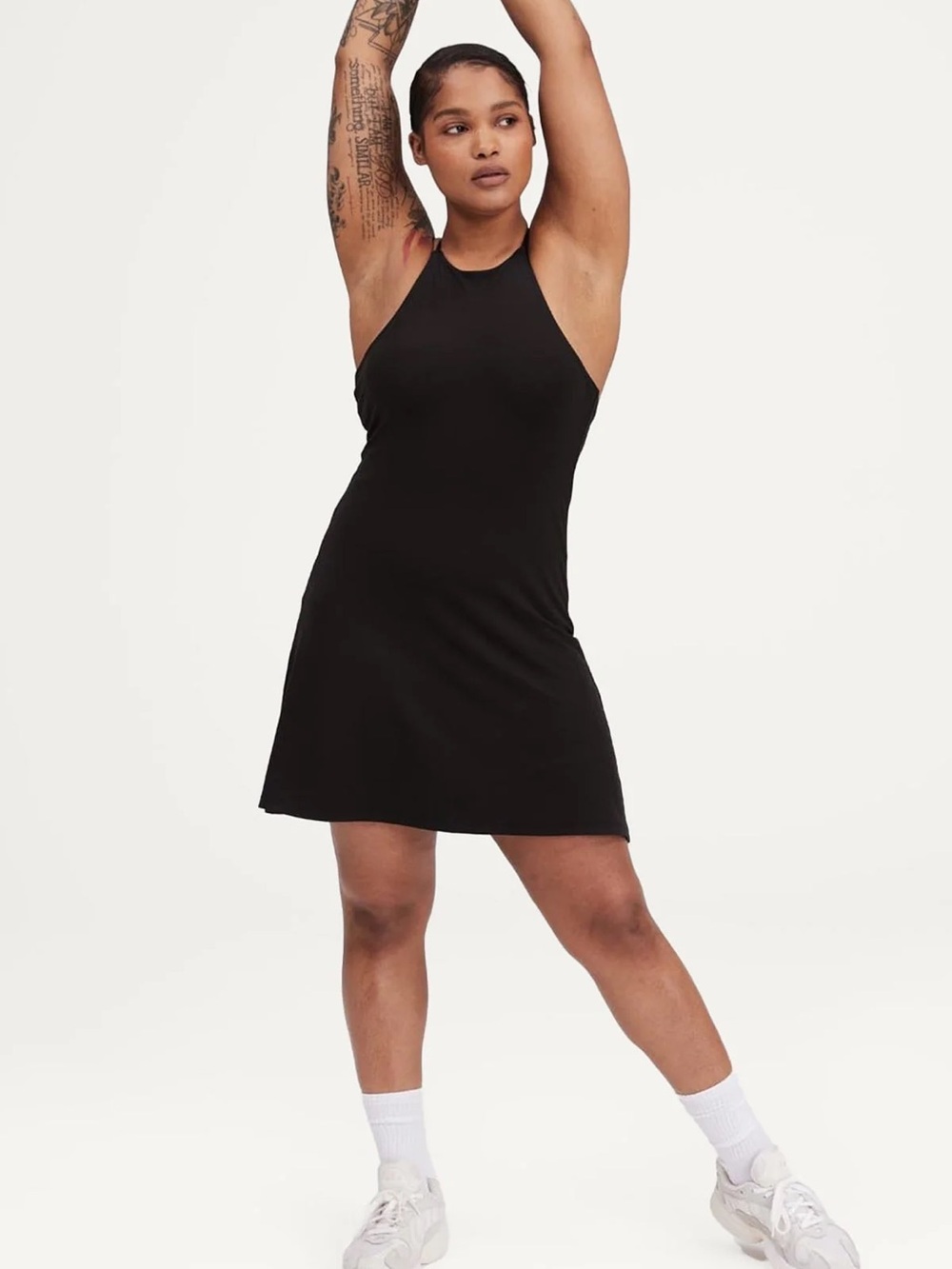 NWT Girlfriend Collective Naomi Dress Black, XS